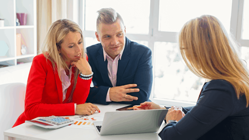Couple consulting with their tax adviser about their appeals