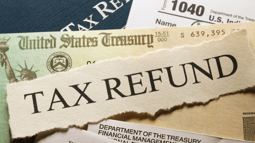 Official tax refund paperwork and check for Houston property tax overpayments