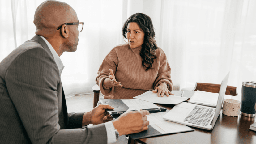 Advisor guiding a client through an appraisal review board hearing