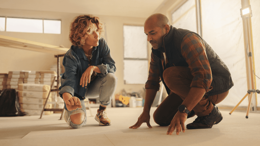 Contractor and homeowner discussing upgrades impacting property valuation factors