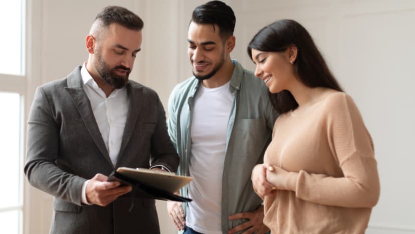 Homeowners discussing appraisal district valuation details with their consultant