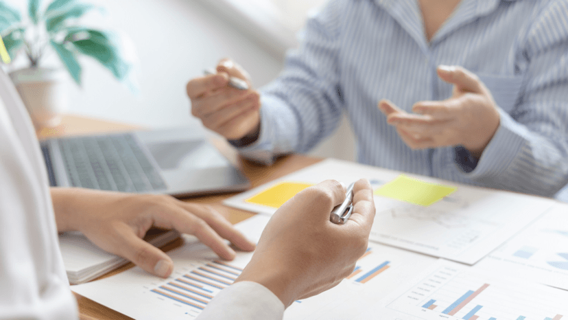 Reviewing charts and documents ahead of a tax appeal hearing